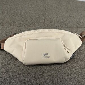 Lefrik Bag Atlas Crossbody Unisex Fanny Pack Cream Brown Waist Bag Travel Hiking